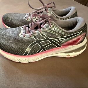 ASICS Gray and Pink Women's Running Sneakers